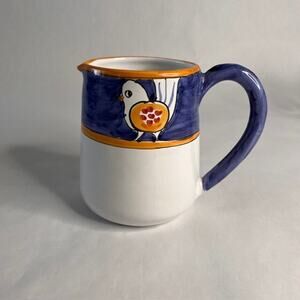 Vintage Desuir Made in Italy Pottery – Hand‑Painted Small Pitcher with Birds